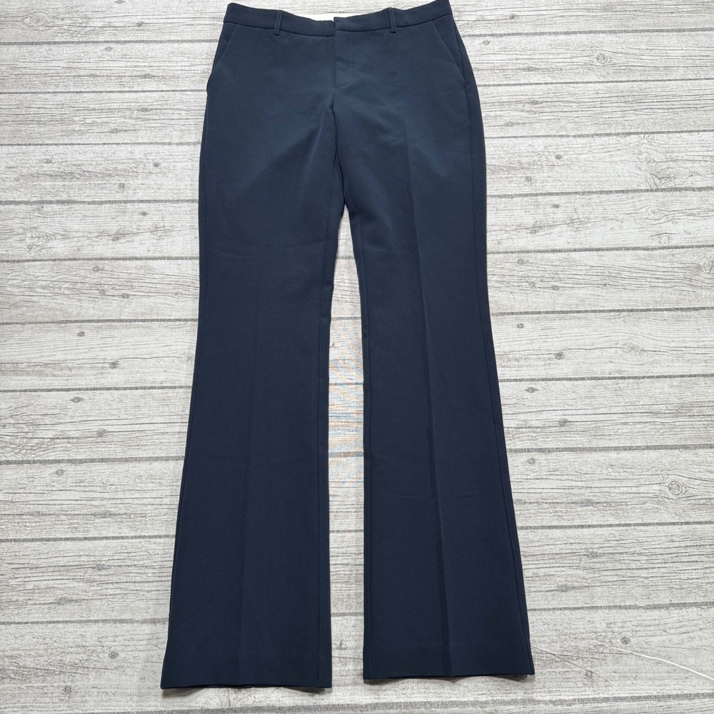 Neo Noir Cassie Dress Pants Women's XS Navy Blue Flare Stretch Trousers Workwear